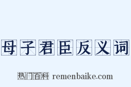 母子君臣反义词是什么意思的图片